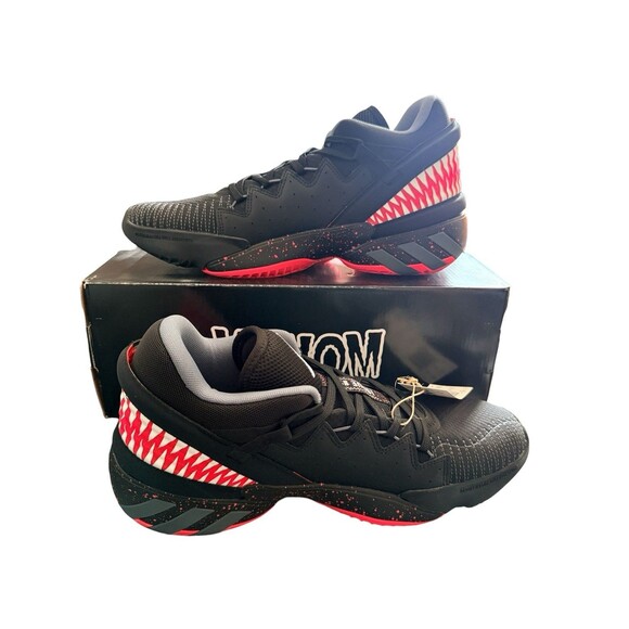 Adidas D.O.N. Issue #2 Marvel Venom Basketball Shoes Black Red Mens Size 11 NWT main image 7